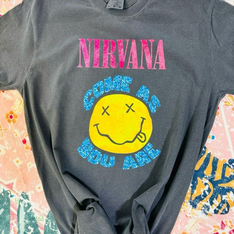 Come as you are band graphic T shirt  | Pepper comfort colors T shirt Hoodie, Sweatshirt | UrbanDripWear.com