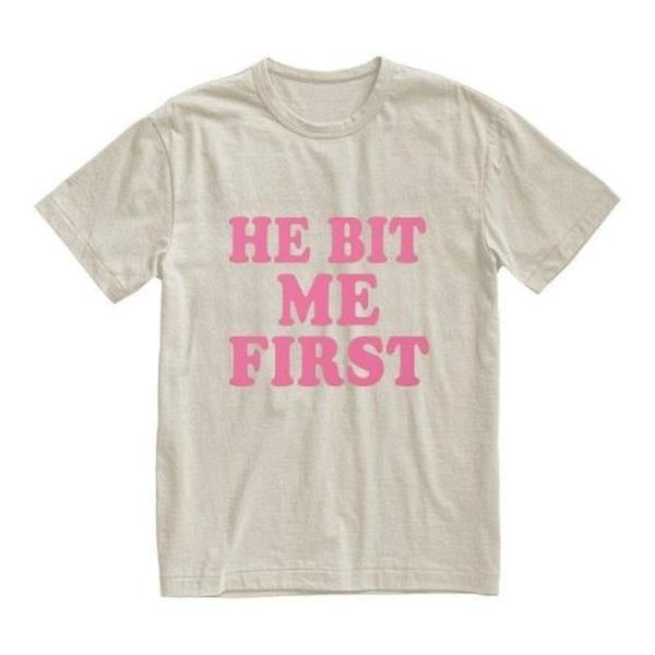 Comfort Color He Bit Me First T-shirt My Gf Bites Tshirt, My Girlfriend Shirt, Funny Gag Gift, Boyfriend Shirt, Boyfriend...