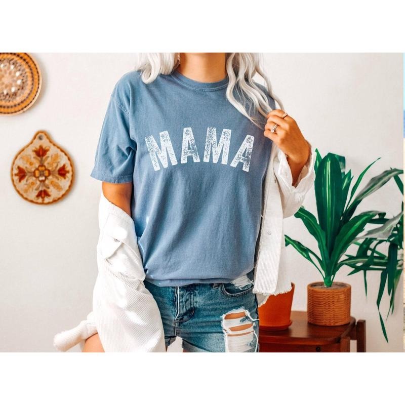 Comfort Color Mama Shirt, Mom Shirt, Mommy Shirt, Mama T-Shirt, Cute Mom Shirt, Mother's Day Gift, Mom Life Shirt, Girl...