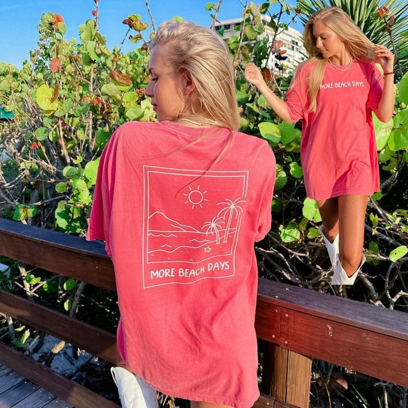 Comfort Color More Beach Days T-shirt, Beach Shirt, Sunset Tees, Trendy Oversized, Summer Outfit, Polaroid Picture, Gift...