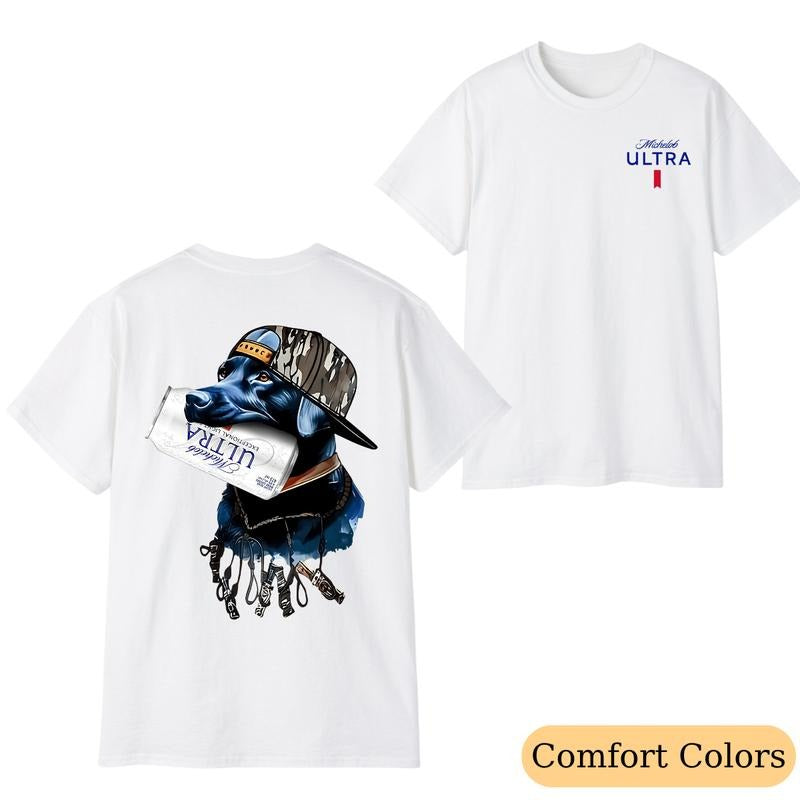 Comfort Color or Gildan - Michelob Ultra Dog Hunting 2-Sided Graphic T-Shirt