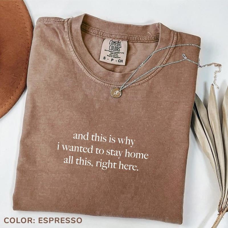 Comfort Colors And This Is Why I Wanted To Stay Home Tee, Funny Introvert T-Shirt, Sarcastic Retro Graphic Tee Gift for...