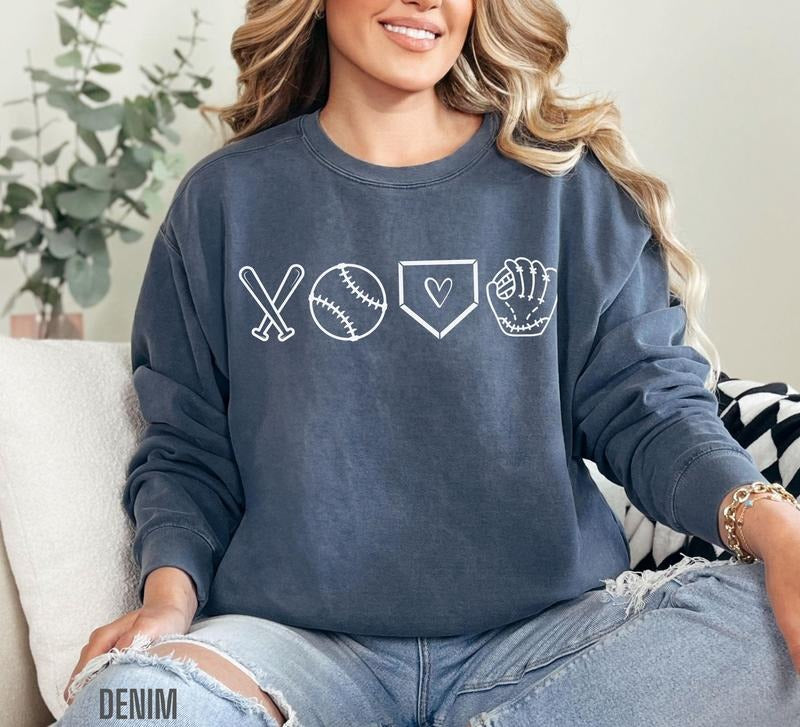Comfort Colors Baseball Sweatshirt, Baseball Mom Tis the Season Game Day Tee Crewneck Cotton Fit Hoodie | UrbanDripWear.com