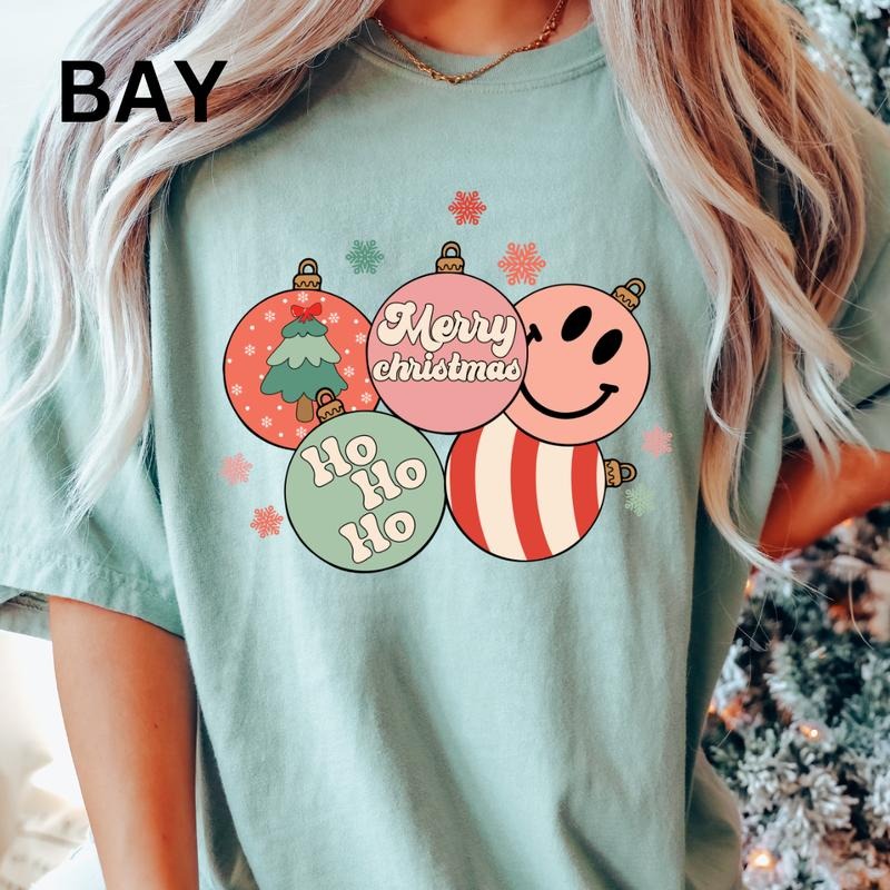 Comfort Colors Christmas Shirt, Merry Christmas Ornaments Shirt, Christmas Graphic shirt, Comfort Colors T-shirt,...