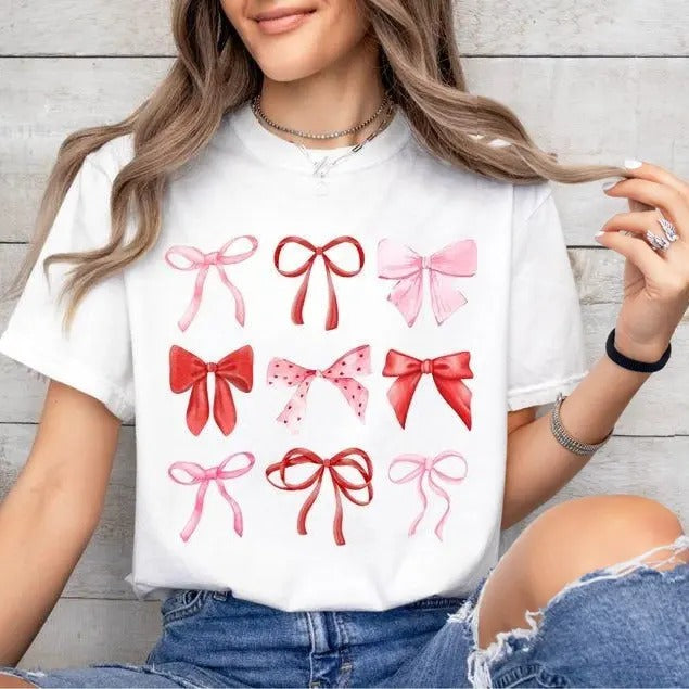 Comfort Colors Coquette Valentine Shirt, Coquette Bow Shirt, Valentine Bow Shirt, Coquette Valentine's Tee, Valentine...