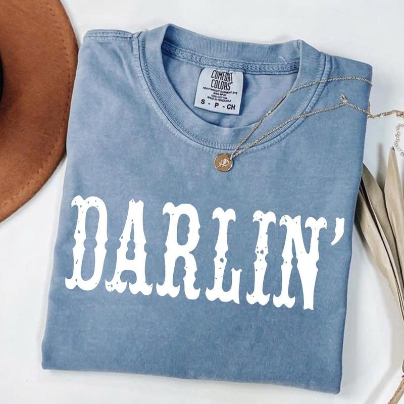 Comfort Colors DARLIN' Tshirt, Country Girl Shirts, Nashville Tee, Vintage Cowgirl , Funny Western Hoodie, Sweatshirt