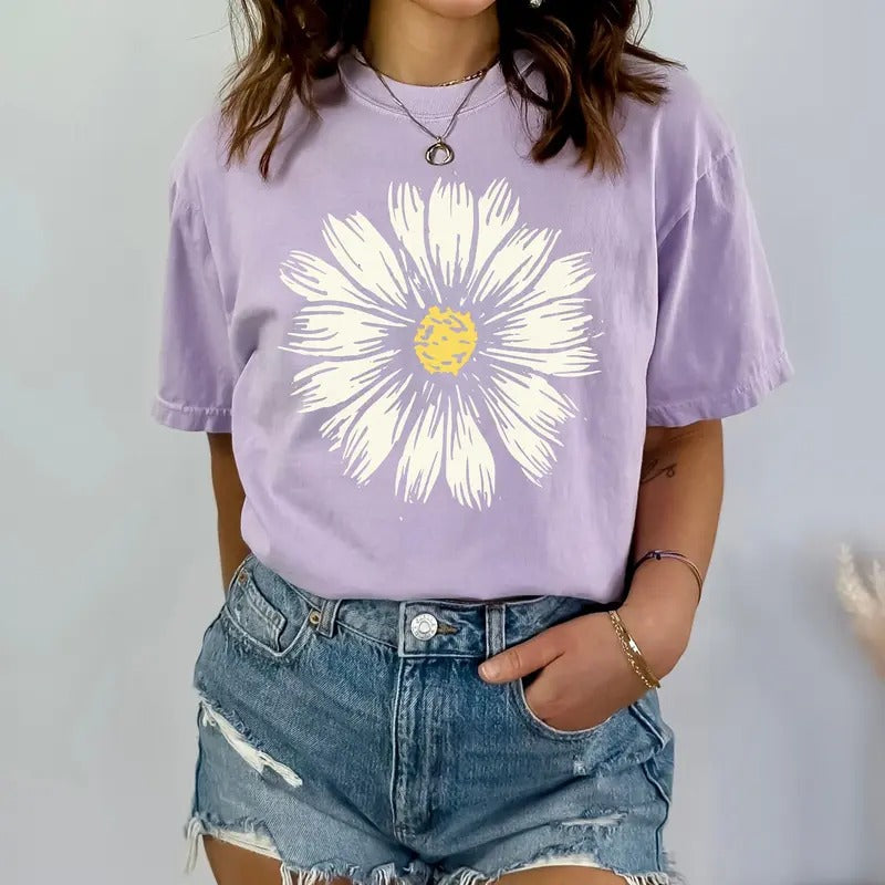 Comfort Colors Daisy Shirt, Wildflower Tshirt , Floral Tshirt, Cute Boho Shirt, Comfort Colors Flower Tshirt, Women's...