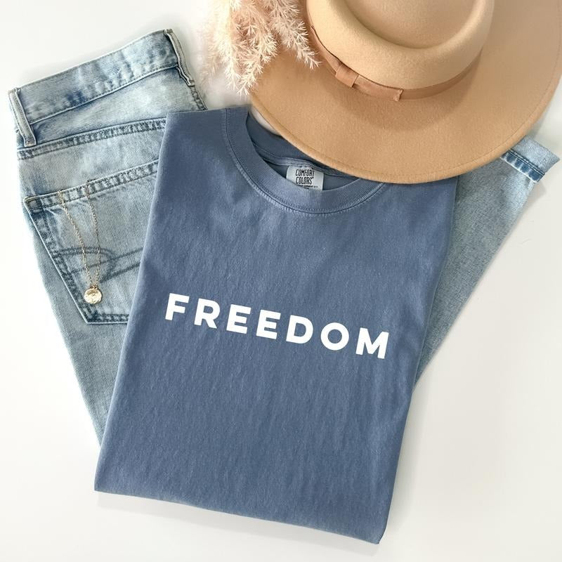 Comfort Colors Freedom Charlie Kirk T-shirt Faith-based Unisex Tee Activist & Human Rights Support Political Awareness...