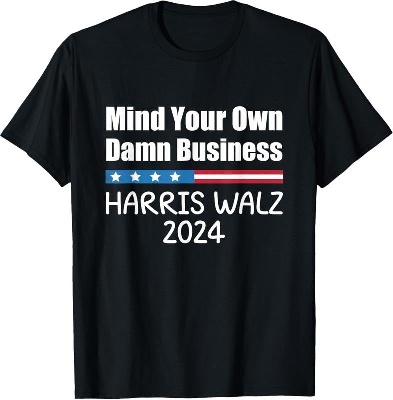 Comfort Colors Harris Walz Waltz 2024 Mind Your Own Damn Business T-Shirt Hoodie, Sweatshirt | UrbanDripWear.com