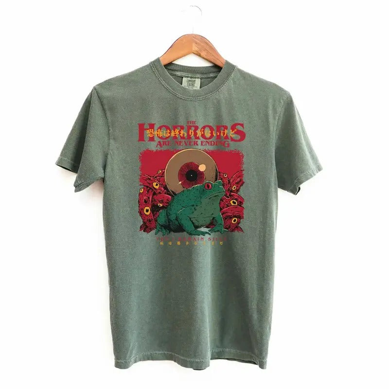 Comfort Colors Horrors are Never Ending T Shirt, Silly Comfort Colors T-Shirt Hoodie, Sweatshirt | UrbanDripWear.com