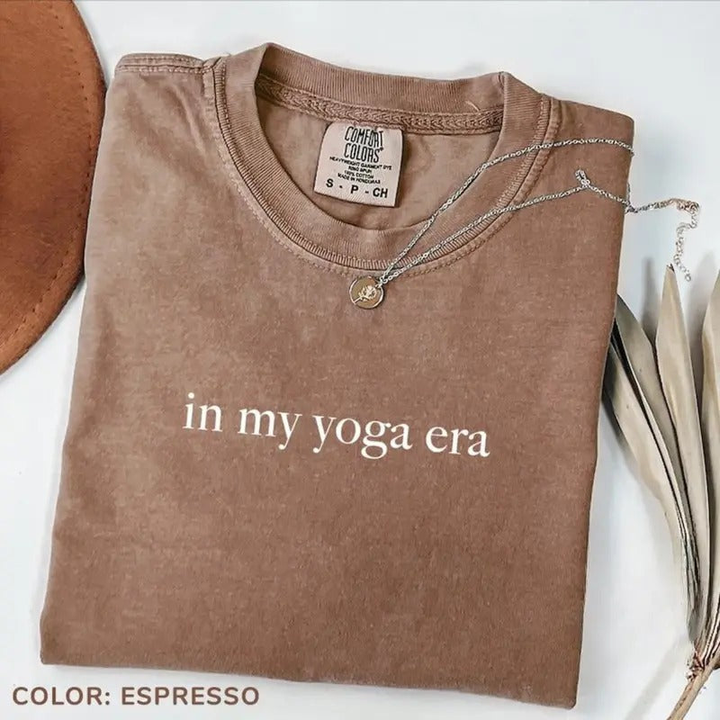Comfort Colors In My Yoga Era Shirt, Yoga Lover Shirt, Fitness Workout Shirt, Exercise Shirt, Yoga Shirt for...