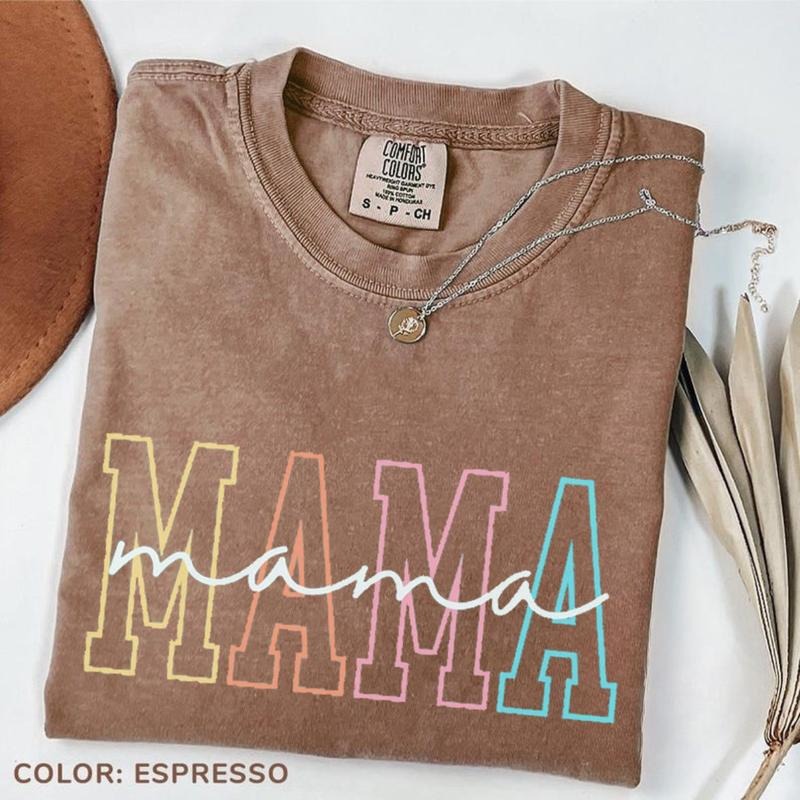 Comfort Colors Mama Shirt For Mothers Day Gift From Daughter, Mama Tshirt For Birthday Gift For Her, Baby Shower Gift,...