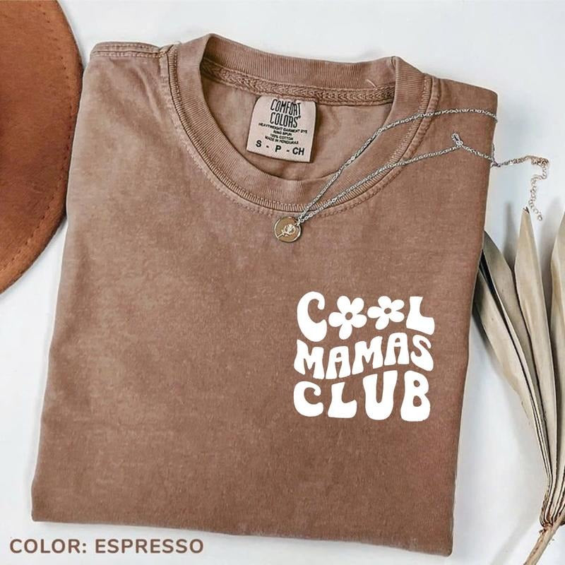 Comfort Colors Mama T-Shirt, Cool Mamas Club TShirt, New Mom T-Shirt, Gift for Mom, Mom Pocket Tee, Mothers Day,...