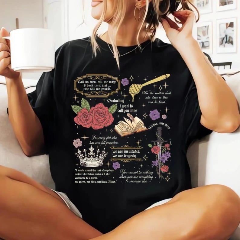 Comfort Colors Powerless Bookish Shirt, Kai Azer I Love You Shirt, Fearless Fan Shirt, Gift for Bookworm Shirt, Romantic...