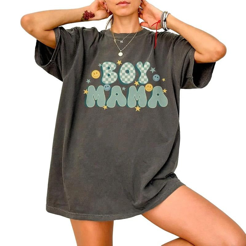 Comfort Colors Retro Boy Mama Shirt, Mother's Day Gifts For Boy Mama, New Boy Mama Gifts, Mom Of Boys, Mama Shirts, Mom...