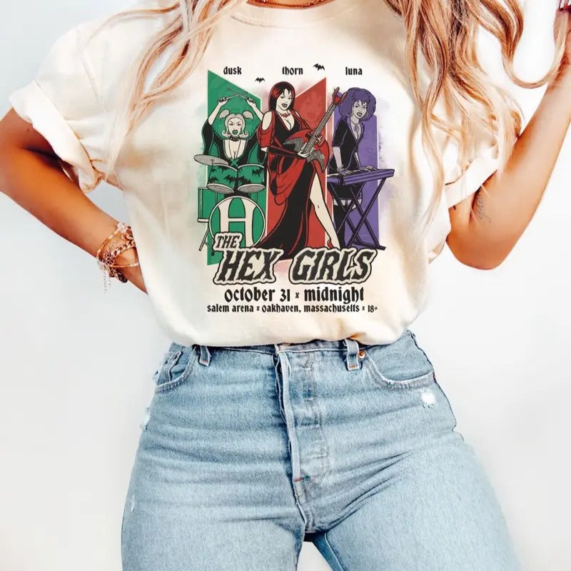 Comfort Colors Retro Hex Girls Unisex Cotton Graphic T-Shirt, Short Sleeve Hoodie, Sweatshirt | UrbanDripWear.com
