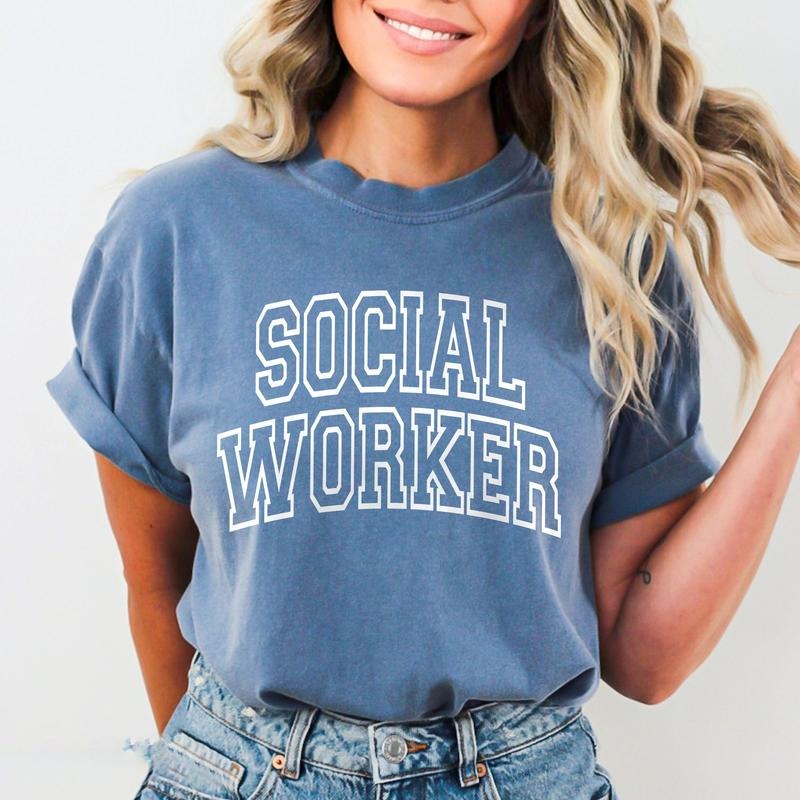 Comfort Colors Social Worker Shirt, School Social Worker tee, Gift for Social Worker Appreciation, LSW LCSW Vintage...