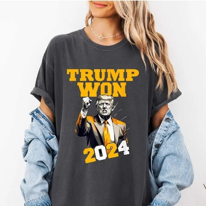 Comfort Colors Trump Won 2024 Shirt, Election Shirt, Election Winner President, Donald Trump Shirt Hoodie, Sweatshirt