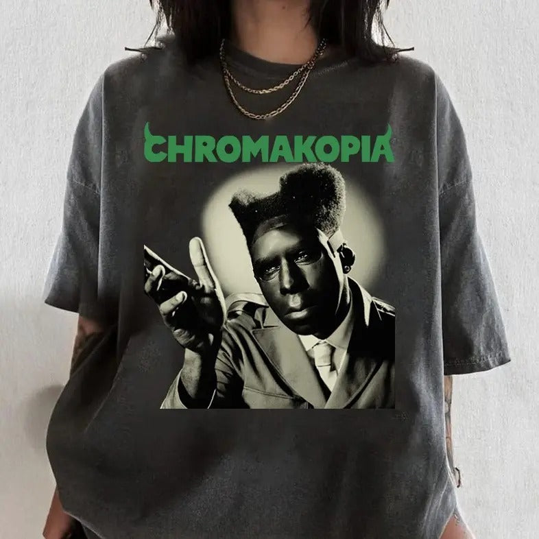 Comfort Colors Tyler The Creator Rap Shirt, Chromakopia Album Tour 2025, Tyler The Creator Fan 90s Unisex Shirt Hoodie,...