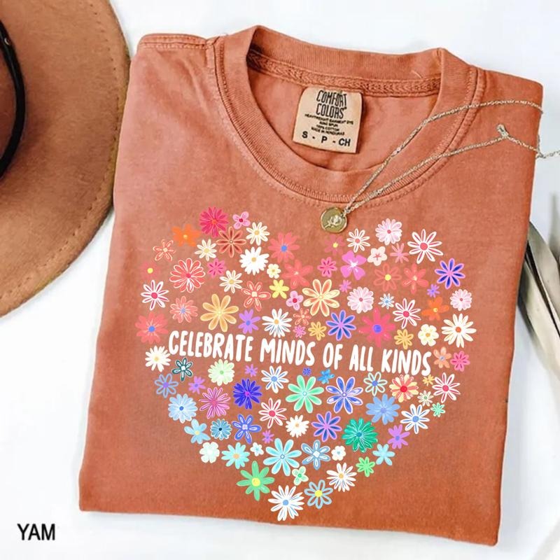 Comfort Colors Vintage Celebrate Minds Of All Kinds T-shirts, Neurodiversity T-shirt, Autism Awareness Tshirt, Special...
