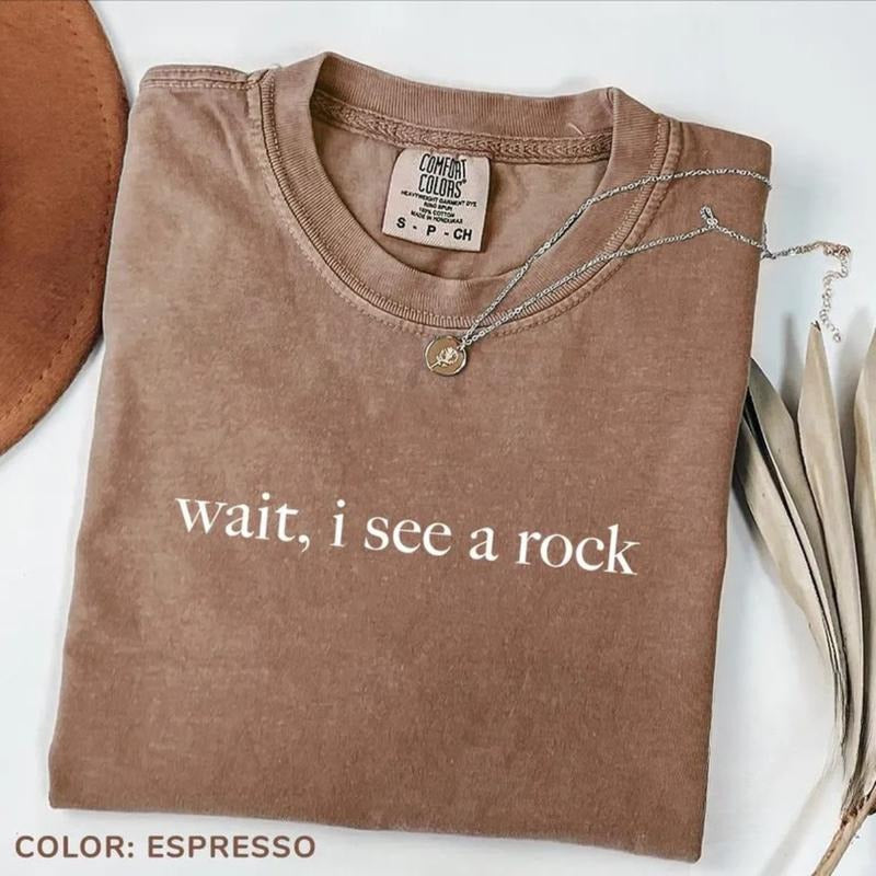 Comfort Colors Wait I See A Rock Shirt, Funny Geologist T-Shirt, Science Shirt, Geology Teacher Gift, Rock Lover Tee,...