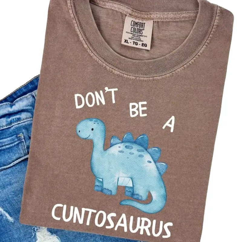 Comfort Colors Women's Short Sleeve Graphic T-Shirt - C*untosaurus Print