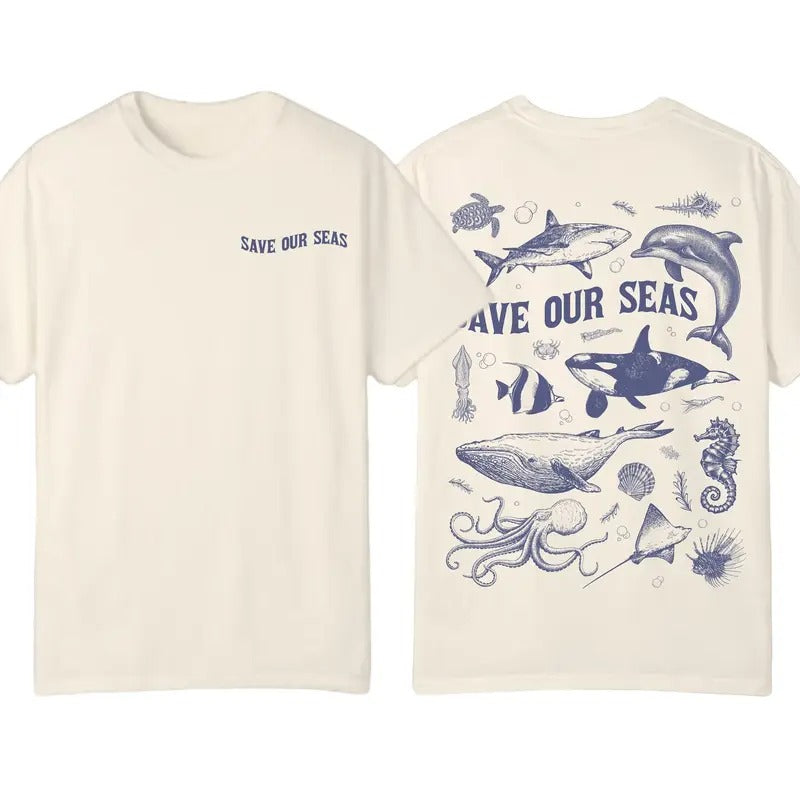 Comfort Colors, Save Our Seas Vintage Graphic T-Shirt Sweatshirt Hoodie | UrbanDripWear.com