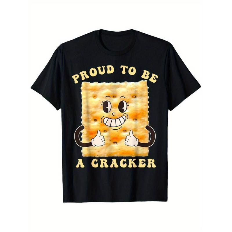 Comfort Cotton Short Proud to Be a Cracker Funny Snack Themed Apparel T-Shirt, 100% Cotton style 02 Hoodie, Sweatshirt