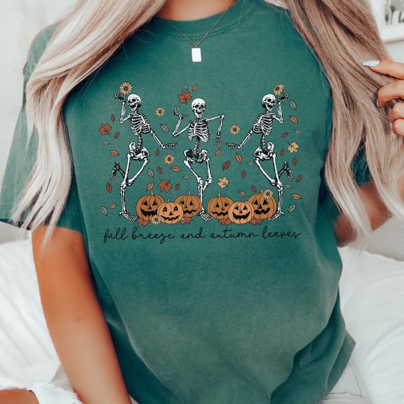 Comfort colors fall breeze and autumn leaves short sleeve casual cotton graphic t-shirt Hoodie, Sweatshirt