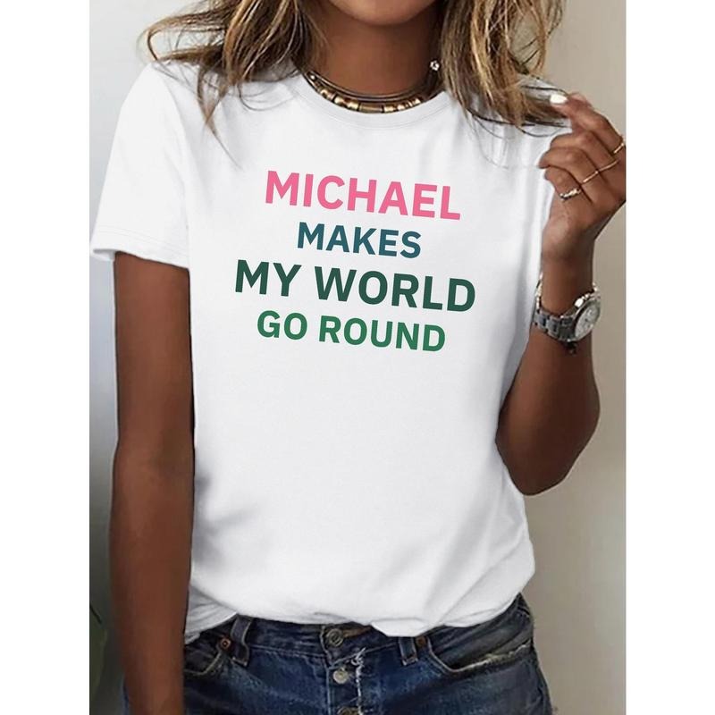 [Comfortable Fit Women's T-Shirt] Michael World Women's T-Shirt Comfortable Fit Hoodie, Sweatshirt | UrbanDripWear.com