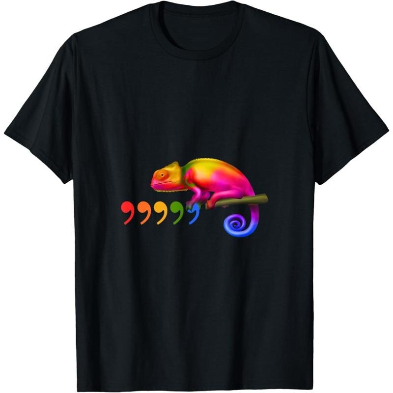 Comma Chameleon Funny 80s Animal Lizard Lover T-Shirt made in usa Hoodie, Sweatshirt | UrbanDripWear.com