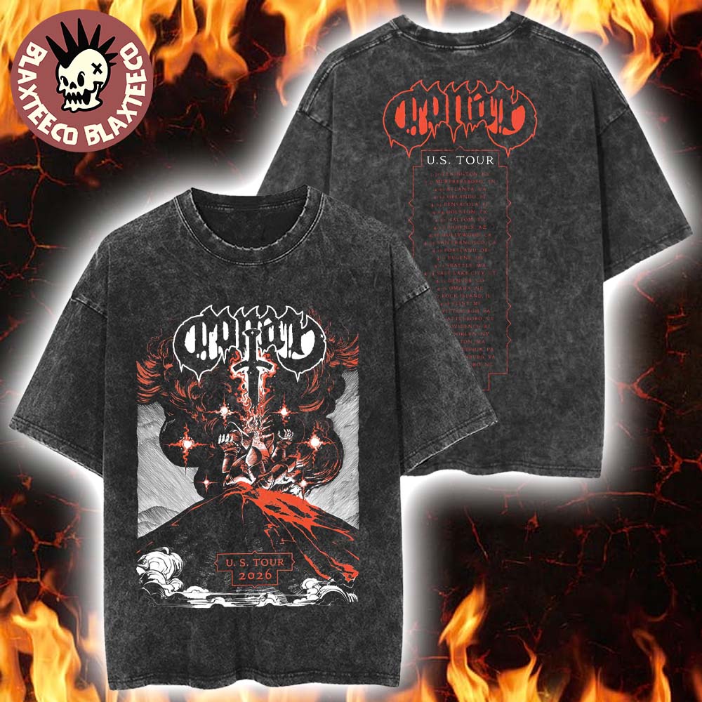 Conan Band US Tour 2026 Merch City Dates Vintage Washed Tee