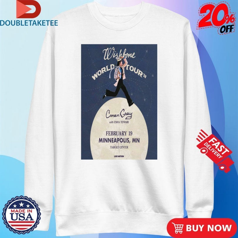 Conan Gray Minneapolis MN Feb 19 Target Center 2026 World Tour Shirts
