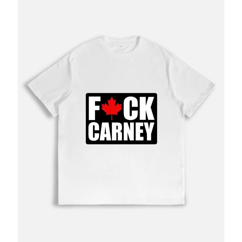 Controversial T - Shirt: "F C K CARNEY" Slogan with Canadian Maple Leaf Graphic Hoodie, Sweatshirt | UrbanDripWear.com