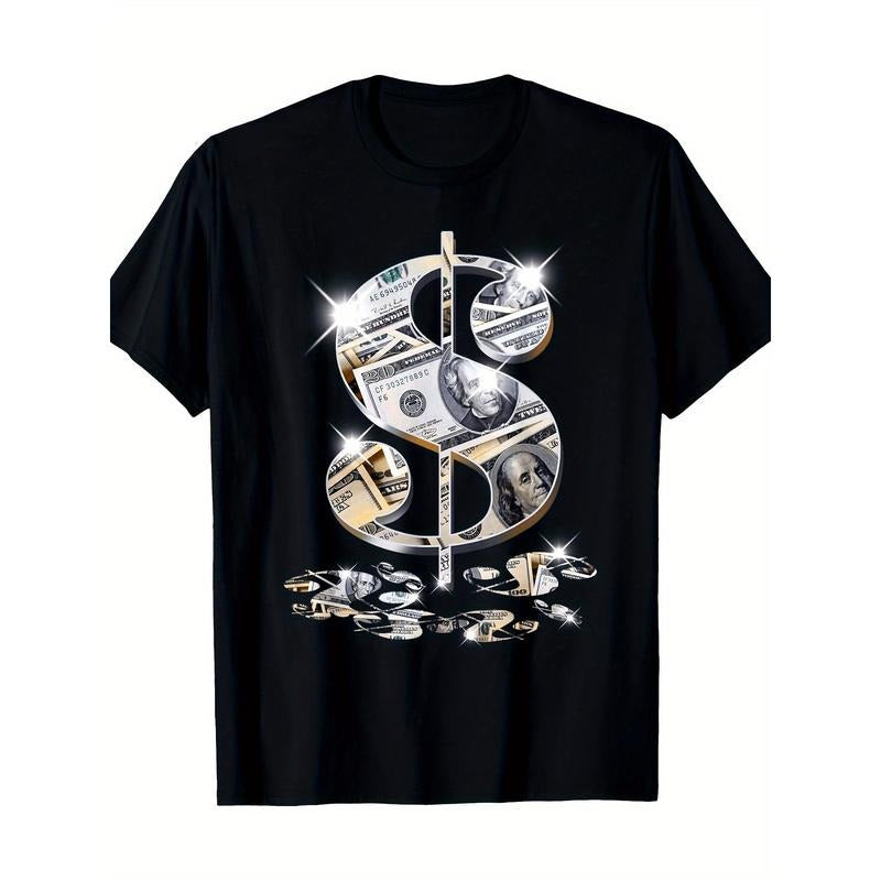 Cool As Dollar Bill Dollar Sign Gift Design Idea T-Shirt, Men's T-Shirt, 220g made in usa Hoodie, Sweatshirt