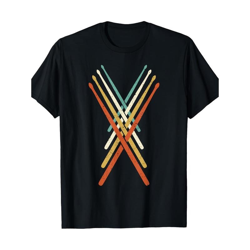 Cool Drum Stick Drummer Drum Percussion I Vintage T-shirt -100% cotton Made in USA Hoodie, Sweatshirt | UrbanDripWear.com