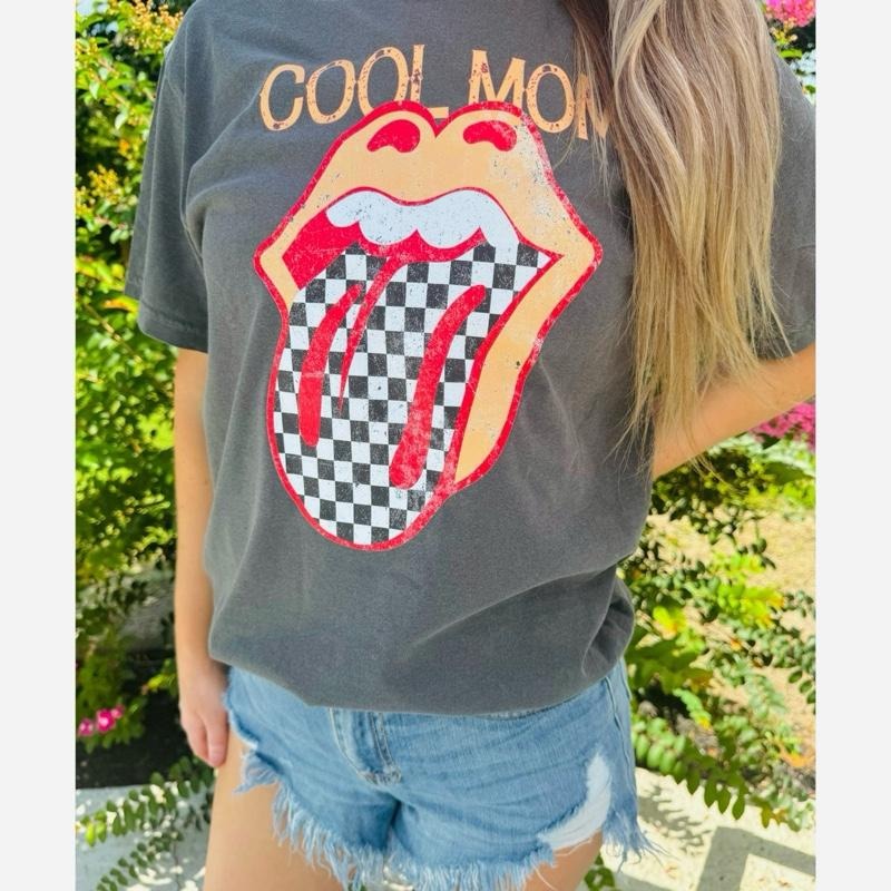 Cool Mom T shirt | pepper  comfort colors t shirt | Checkered Print Hoodie, Sweatshirt | UrbanDripWear.com