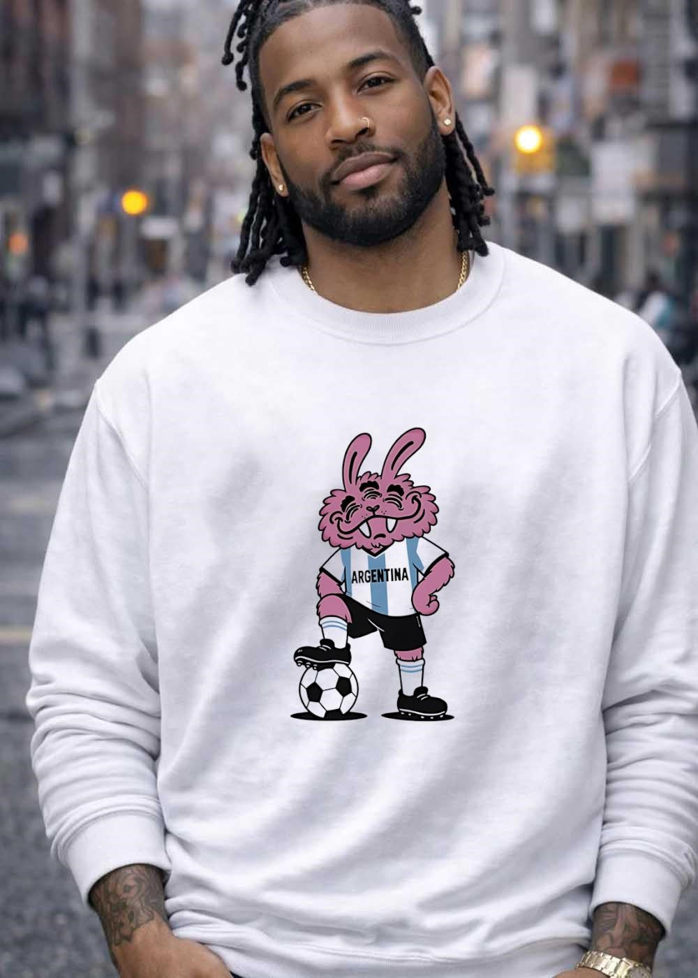 Cool Pink Monster Mascot Sport Art Argentina Shirt