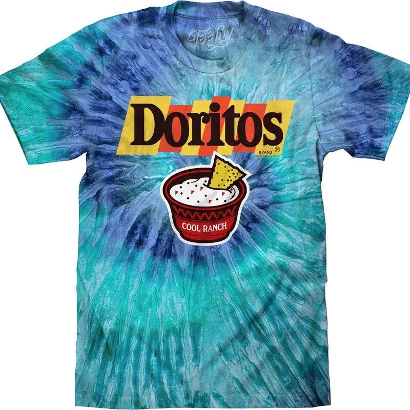 Cool Ranch Doritos Vintage Logo Tie Dye T-Shirt - Blue Jerry Tie Dye graphic tee Hoodie, Sweatshirt | UrbanDripWear.com