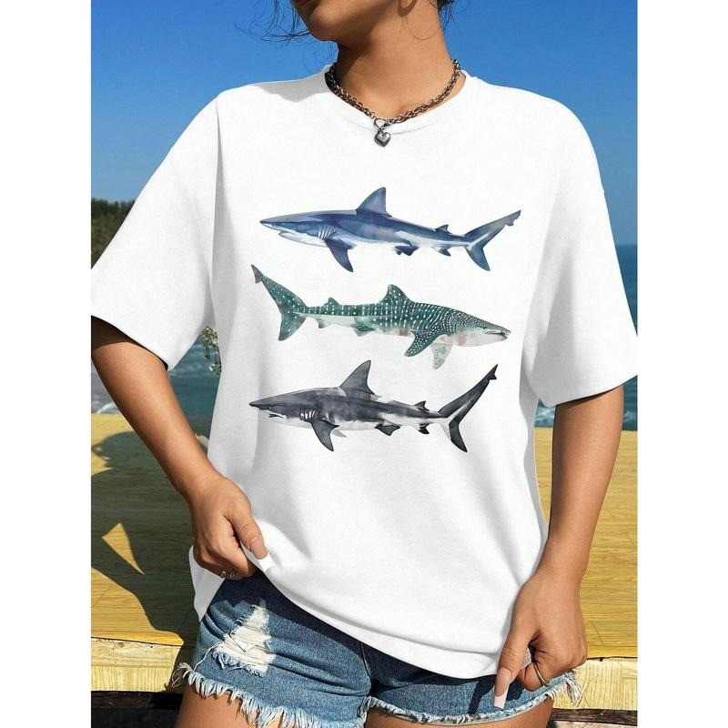 Cool and Wildlife - themed T - Shirt: Make a Splash with a Shark - centric Design Hoodie, Sweatshirt | UrbanDripWear.com