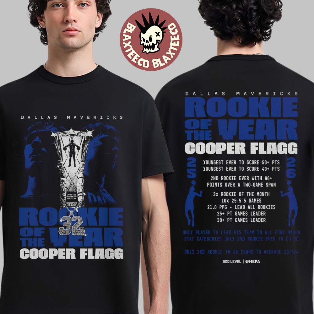 Cooper Flagg Dallas Mavericks Rookie Of The Year Chain T-Shirt