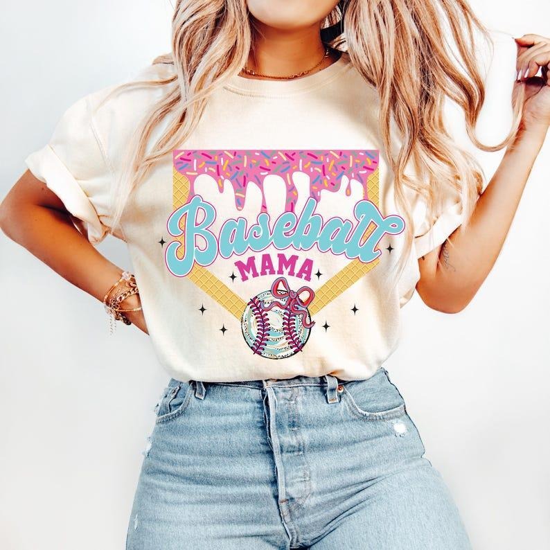 Coquette Baseball Mama Shirt, Preppy Game Day Tee, Girly Sporty Look, shirt for women, Womenswear Hoodie, Sweatshirt