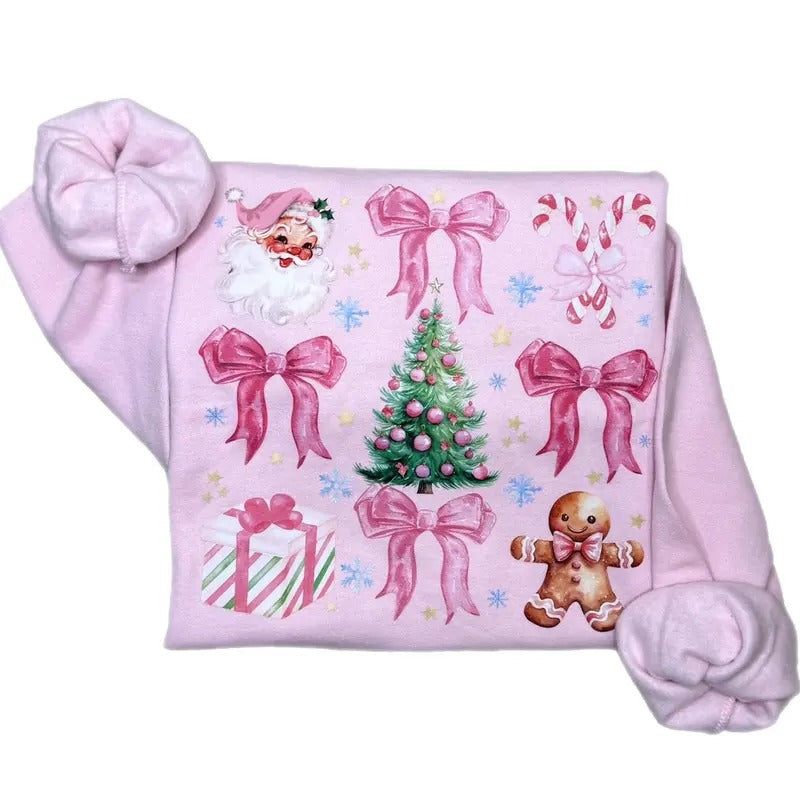 Coquette Christmas Crewneck Sweatshirt T-Shirts, Hoodie | UrbanDripWear.com