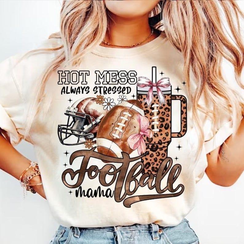 Coquette Football Mama tshirt, tshirt Game Day, Fall Football Mom T-Shirt Hoodie, Sweatshirt | UrbanDripWear.com