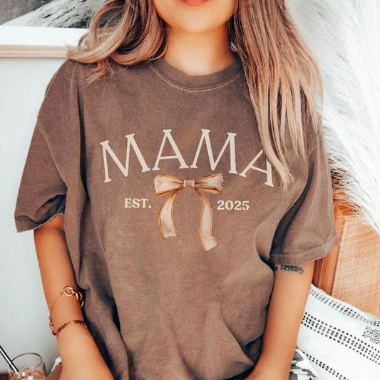 Coquette Mama Shirt For Mothers Day, Gift From Daughter, Bow Mama Sweatshirt, Birthday Gift For Mom, New Mom To Be Baby Reveal