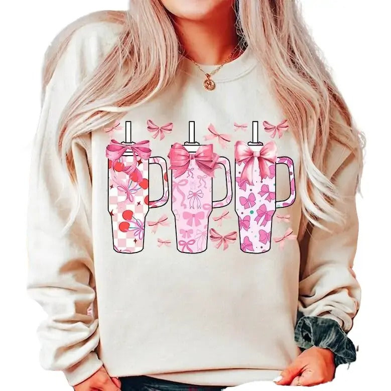 Coquette Obsessive Cup Disorder Sweatshirt, Coquette Ocd Cup, Coquette Bow Sweatshirt, Retro Ocd Coquette, Ocd Bow...