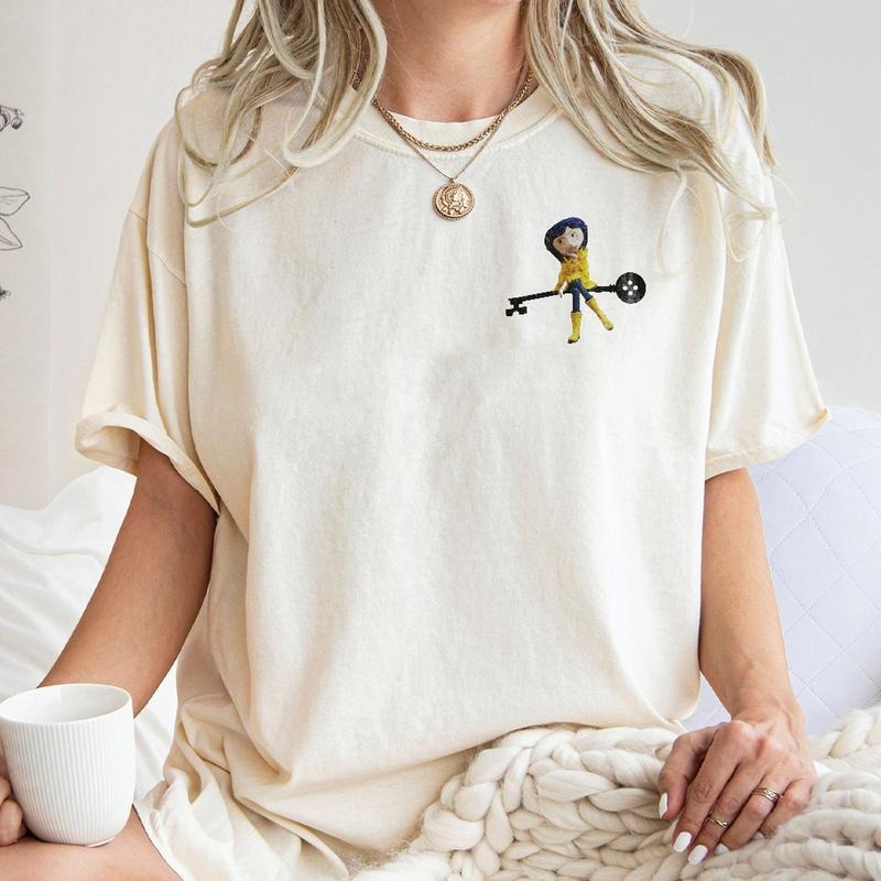 Coraline Cartoon Shirt, Caroline Doll T-shirt, Coraline Movie Sweatshirt, Retro Halloween Coraline Shirt, Spooky movie...