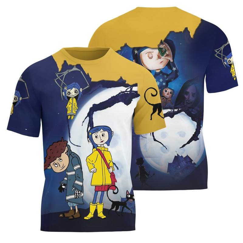 Coraline Halloween Movie T-shirt 3D Hoodie, Sweatshirt | UrbanDripWear.com