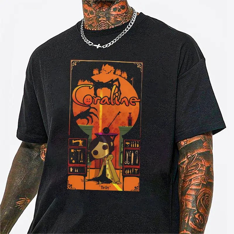 Coraline Key T-Shirt, Limited Coraline Movie T-Shirt, Skeleton Key Sweatshirt, Other Mother Hand Hoodie | UrbanDripWear.com