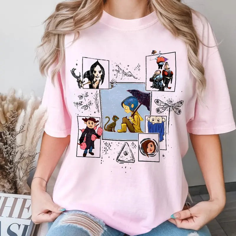 Coraline Shirt, Dreaming of Coraline, Coraline Welcome Home Sweatshirt, famous horror movies tshirt, Horror Character...